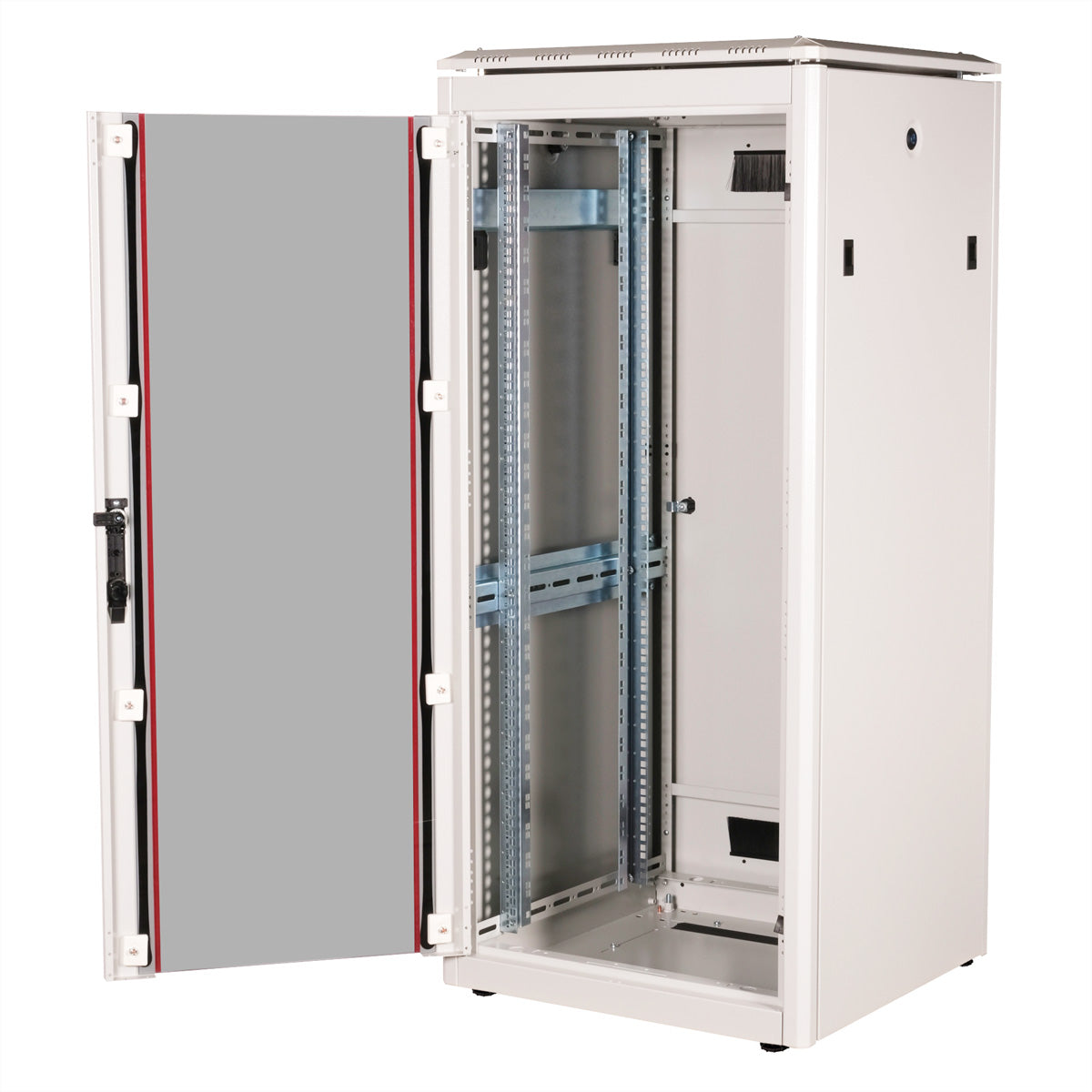 ROLINE Pro – 19" Netzwerkschrank 26U, IP20, abschliessbar, 600 × 600 × 1342 mm, lichtgrau, Stahl