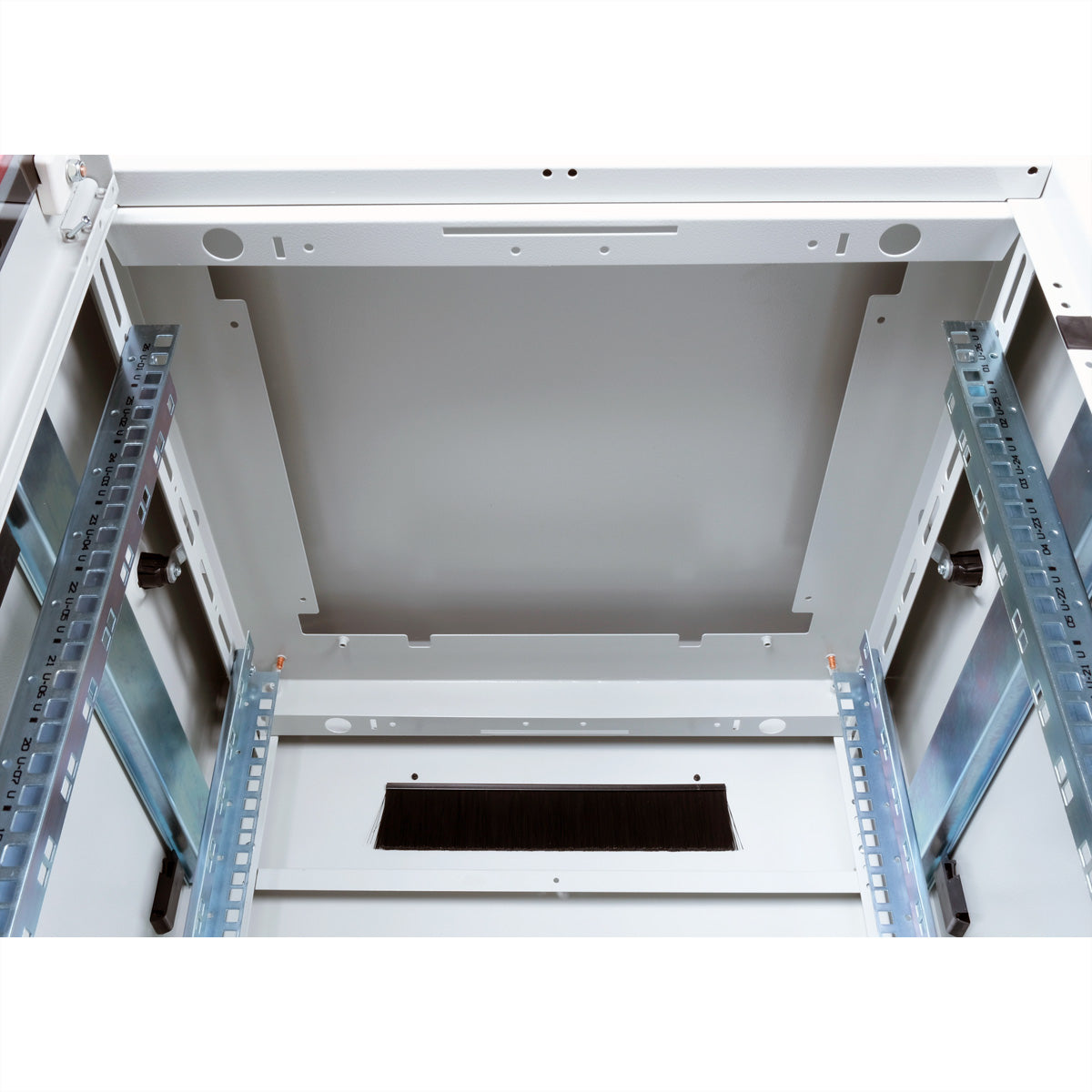 ROLINE Pro – 19" Netzwerkschrank 26U, IP20, abschliessbar, 600 × 600 × 1342 mm, lichtgrau, Stahl