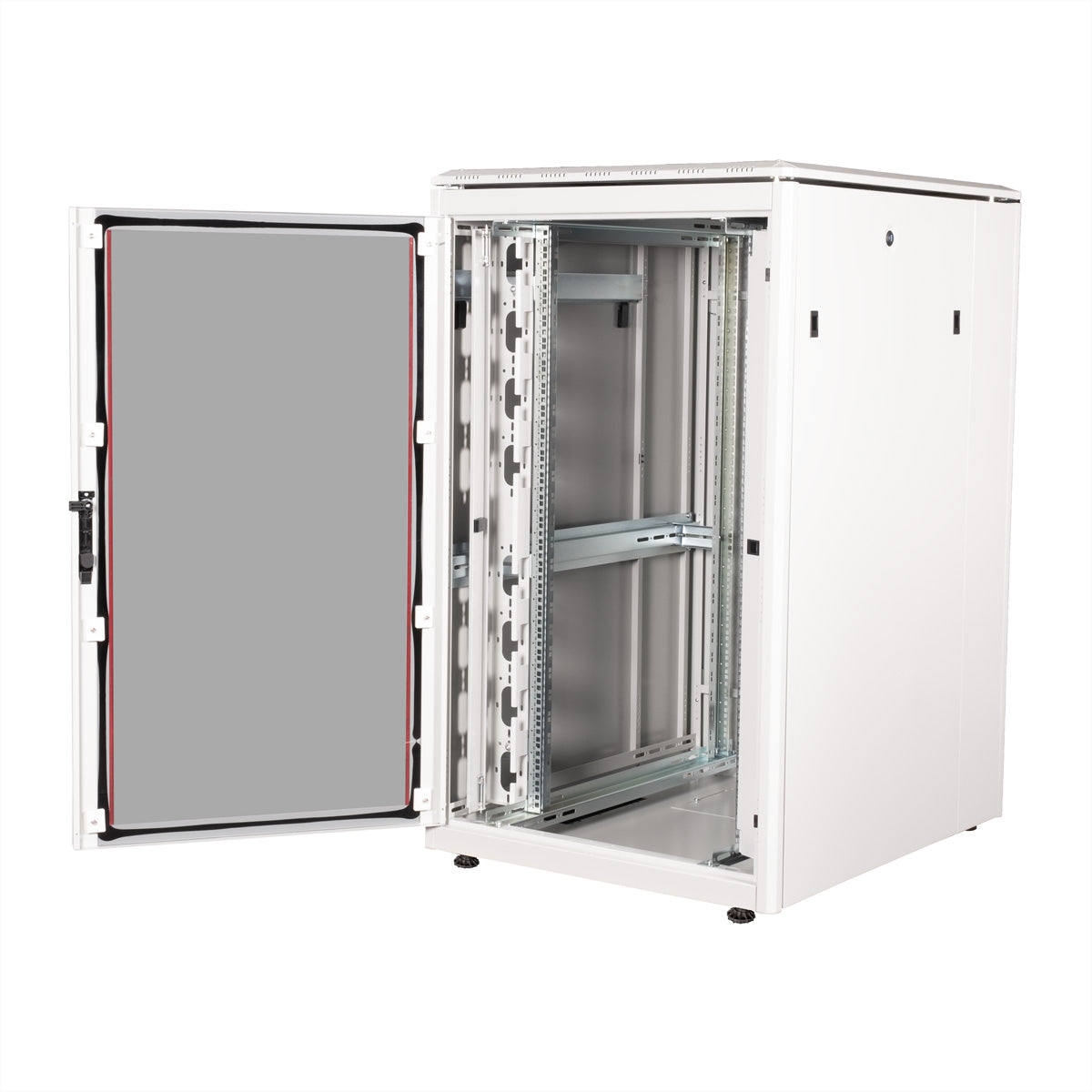 ROLINE Pro – 19" Netzwerkschrank 26U, IP20, abschliessbar, 800 × 1000 × 1342 mm, lichtgrau, Stahl