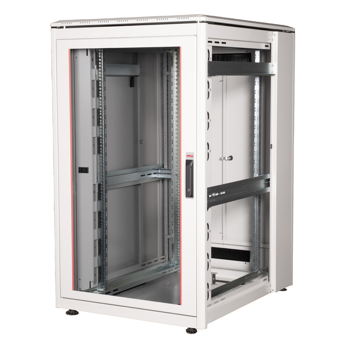 ROLINE Pro – 19" Netzwerkschrank 26U, IP20, abschliessbar, 800 × 1000 × 1342 mm, lichtgrau, Stahl