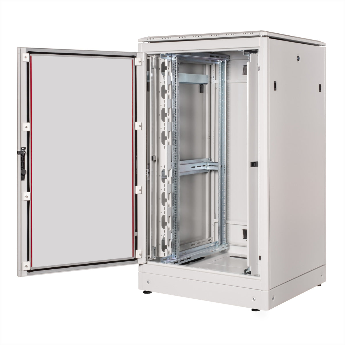 ROLINE Pro – 19" Netzwerkschrank 26U, IP20, abschliessbar, 800 × 800 × 1342 mm, lichtgrau, Stahl