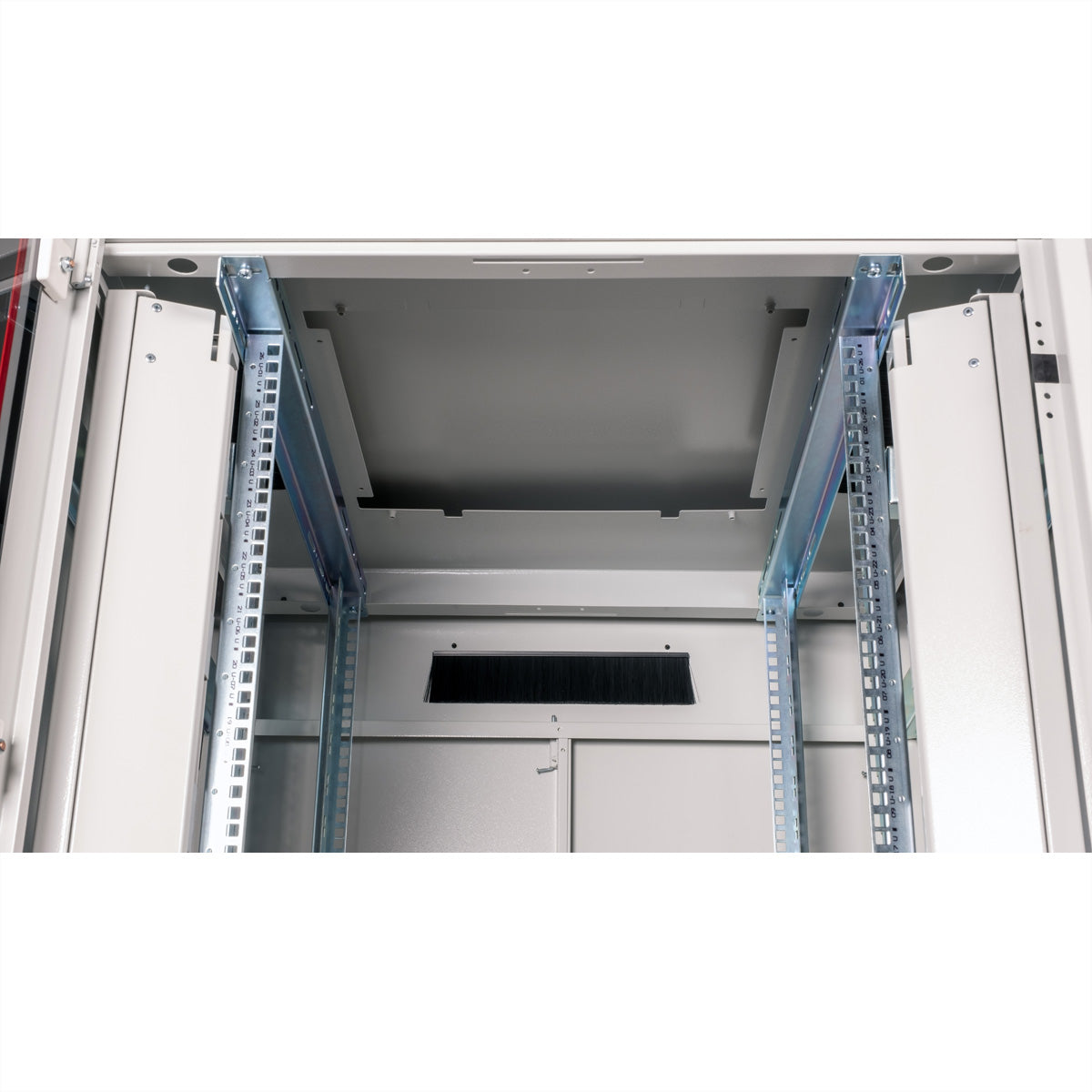 ROLINE Pro – 19" Netzwerkschrank 26U, IP20, abschliessbar, 800 × 800 × 1342 mm, lichtgrau, Stahl