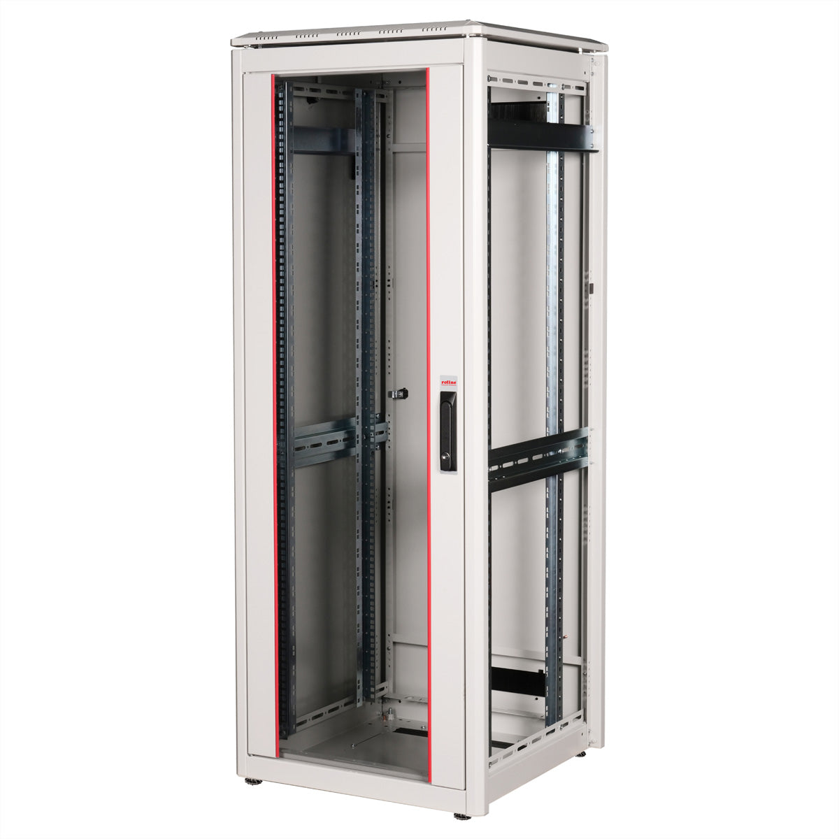 ROLINE Pro – 19" Netzwerkschrank 32U, IP20, abschliessbar, 600 × 600 × 1609 mm, lichtgrau, Stahl