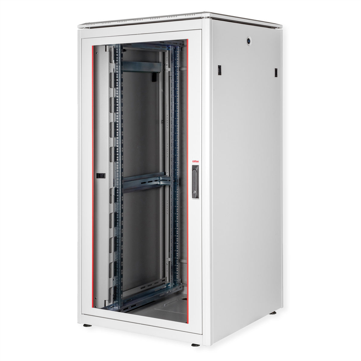 ROLINE Pro – 19" Netzwerkschrank 32U, IP20, abschliessbar, 800 × 800 × 1609 mm, lichtgrau, Stahl