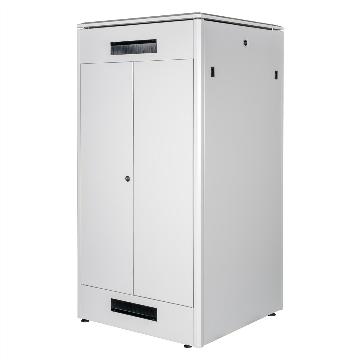 ROLINE Pro – 19" Netzwerkschrank 32U, IP20, abschliessbar, 800 × 800 × 1609 mm, lichtgrau, Stahl