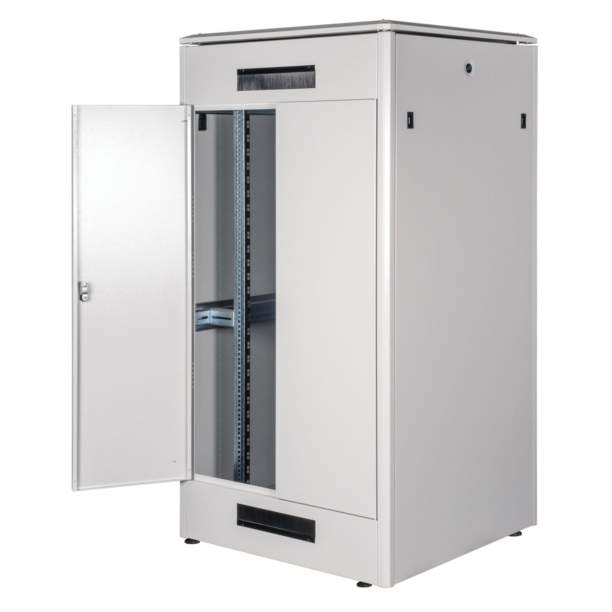 ROLINE Pro – 19" Netzwerkschrank 32U, IP20, abschliessbar, 800 × 800 × 1609 mm, lichtgrau, Stahl
