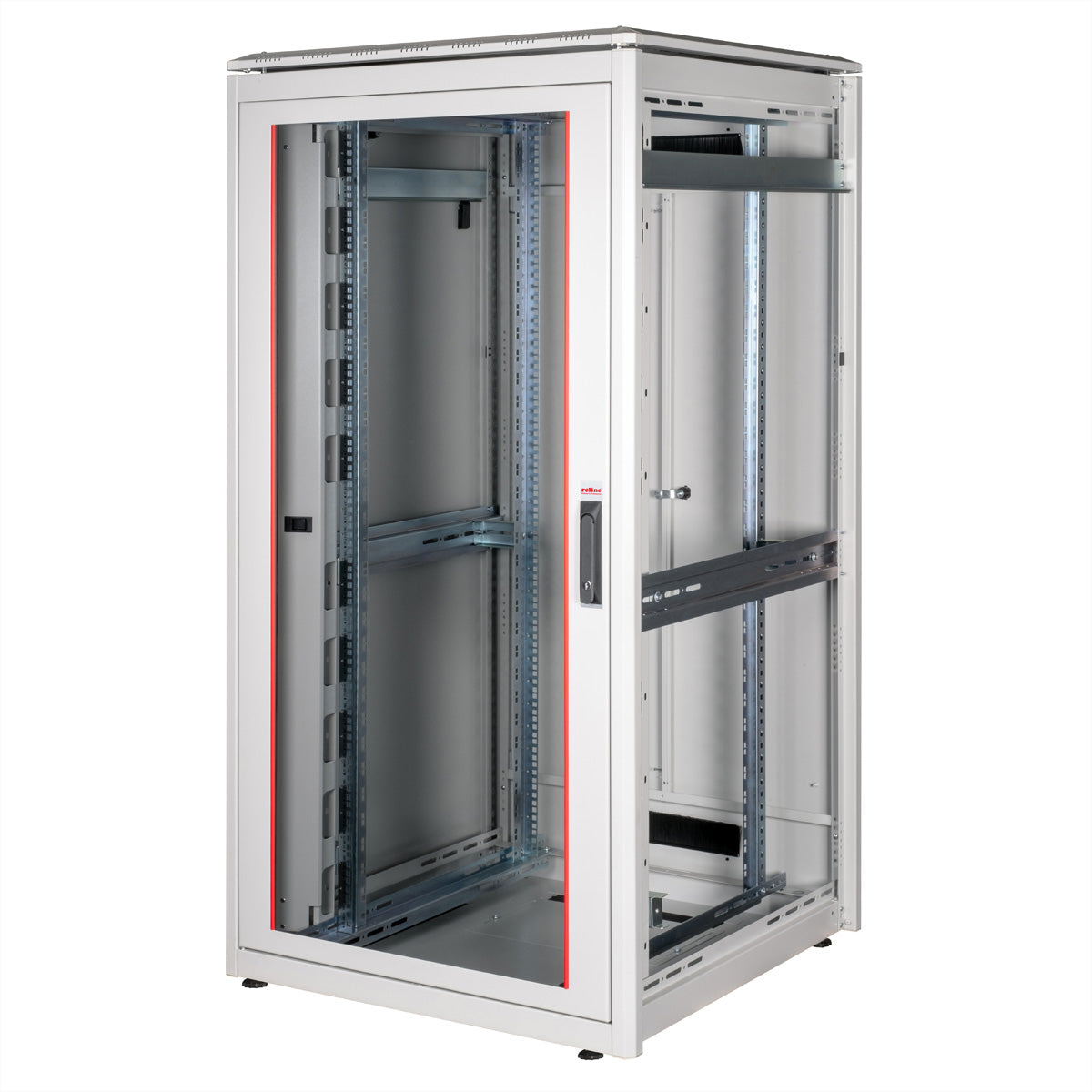ROLINE Pro – 19" Netzwerkschrank 32U, IP20, abschliessbar, 800 × 800 × 1609 mm, lichtgrau, Stahl