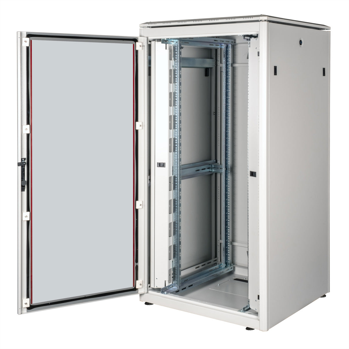 ROLINE Pro – 19" Netzwerkschrank 32U, IP20, abschliessbar, 800 × 800 × 1609 mm, lichtgrau, Stahl