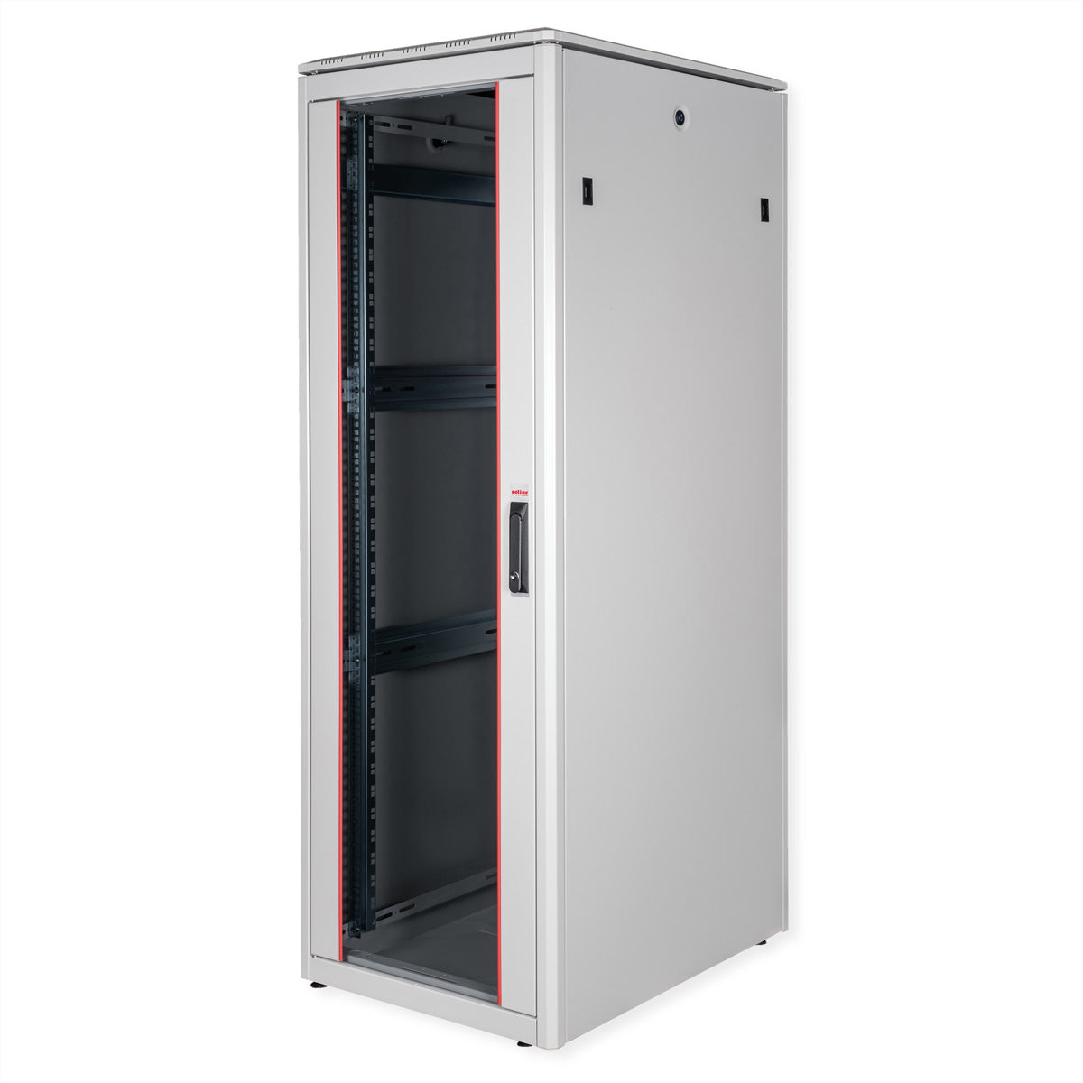 ROLINE Pro – 19" Netzwerkschrank 36U, IP20, abschliessbar, 600 × 800 × 1786 mm, lichtgrau, Stahl