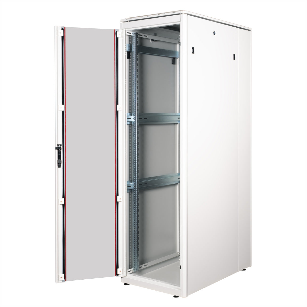 ROLINE Pro – 19" Netzwerkschrank 42U, IP20, abschliessbar, 600 × 1000 × 2053 mm, lichtgrau, Stahl