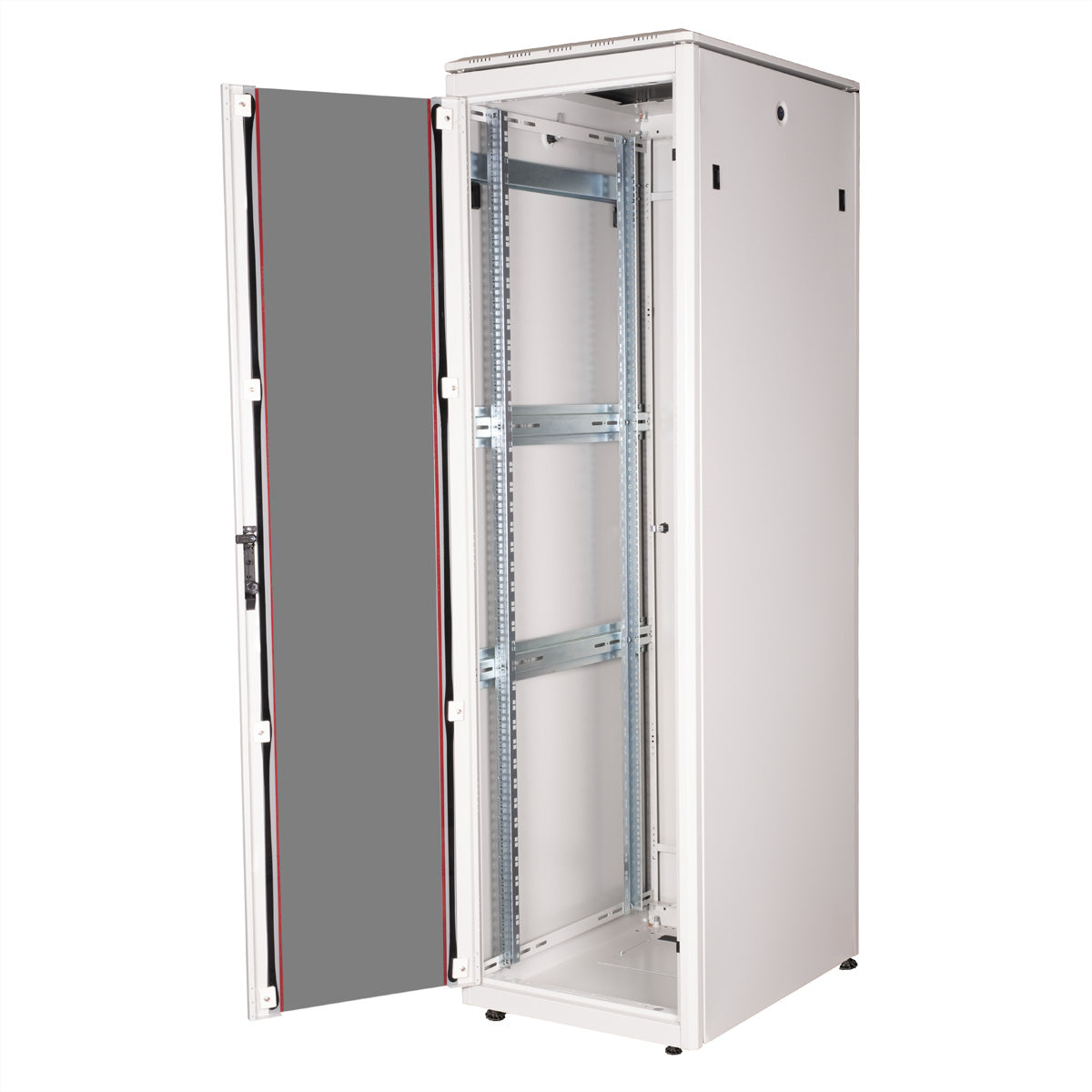 ROLINE Pro – 19" Netzwerkschrank 42U, IP20, abschliessbar, 600 × 800 × 2053 mm, lichtgrau, Stahl