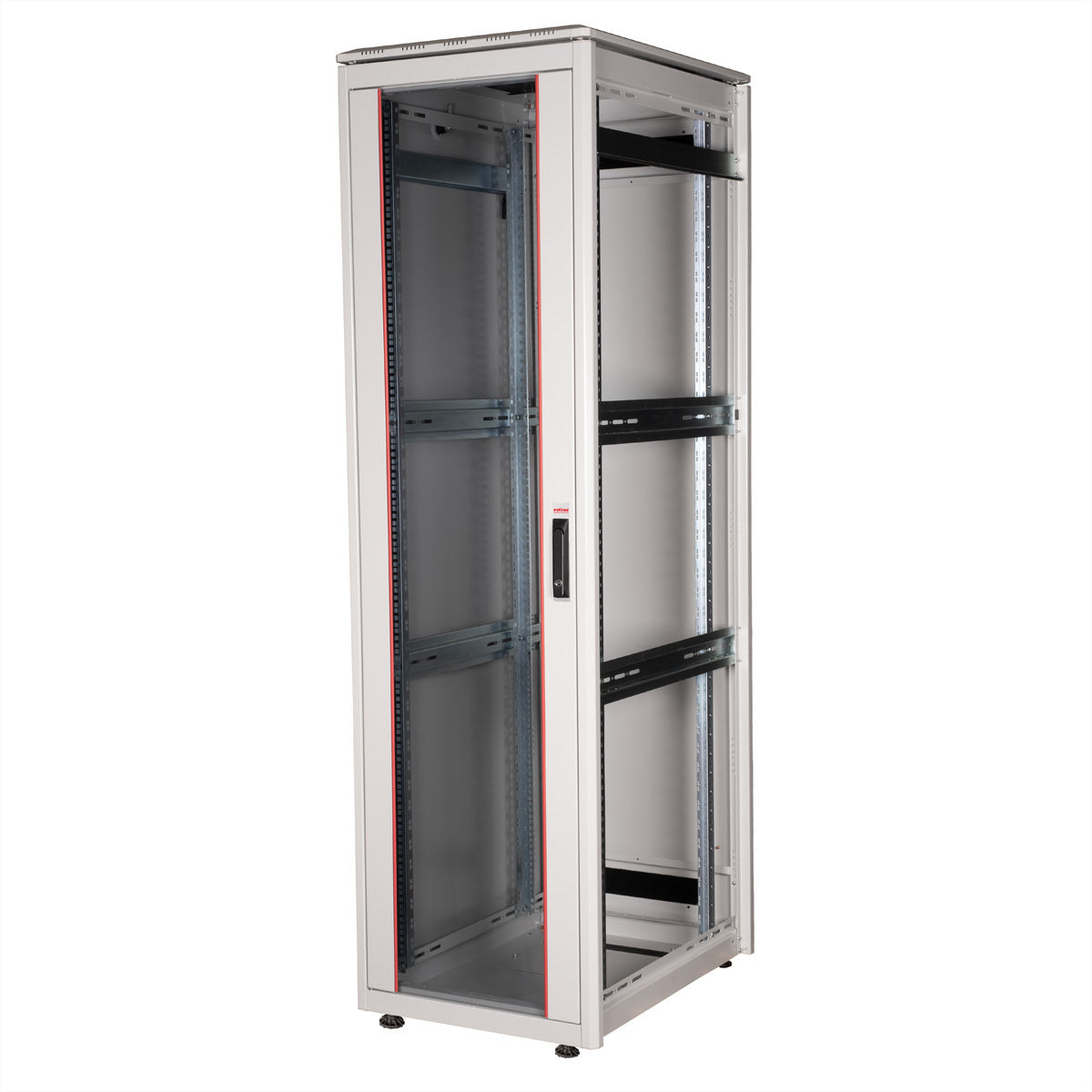 ROLINE Pro – 19" Netzwerkschrank 42U, IP20, abschliessbar, 600 × 800 × 2053 mm, lichtgrau, Stahl