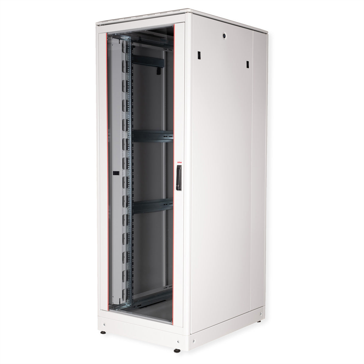 ROLINE Pro – 19" Netzwerkschrank 42U, IP20, abschliessbar, 800 × 1000 × 2053 mm, lichtgrau, Stahl
