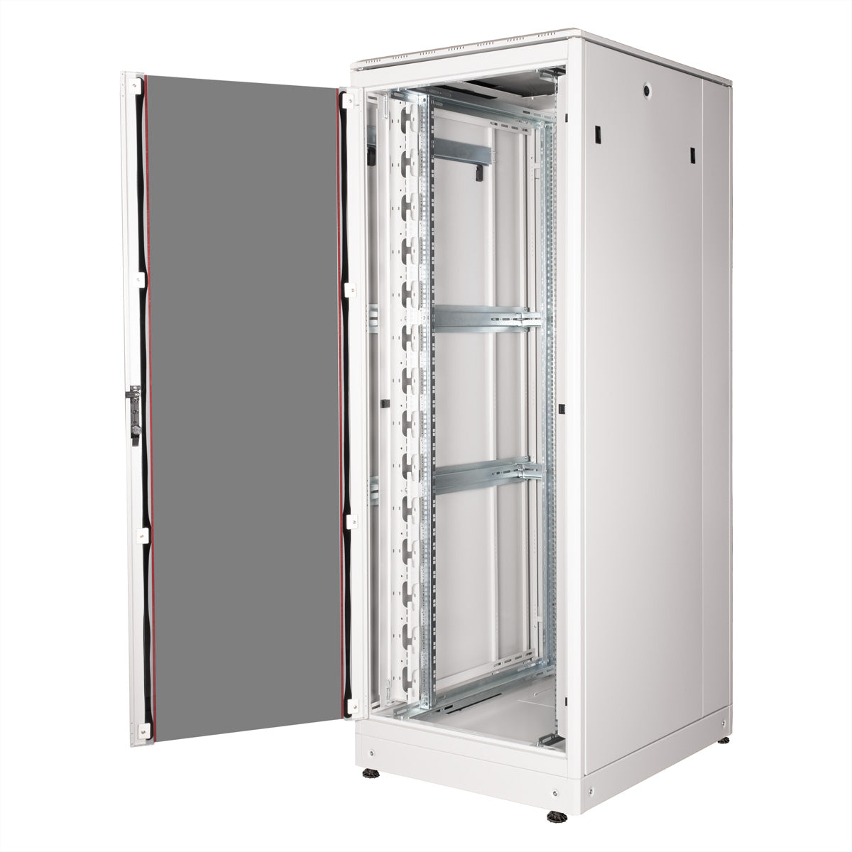 ROLINE Pro – 19" Netzwerkschrank 42U, IP20, abschliessbar, 800 × 1000 × 2053 mm, lichtgrau, Stahl