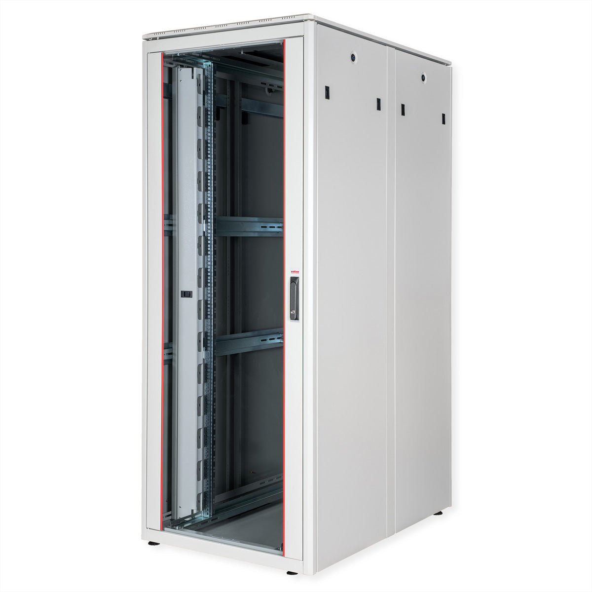 ROLINE Pro – 19" Netzwerkschrank 42U, IP20, abschliessbar, 800 × 1200 × 2053 mm, lichtgrau, Stahl