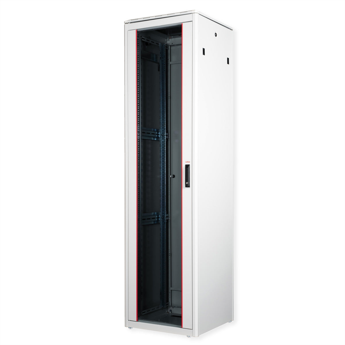 ROLINE Pro – 19" Netzwerkschrank 47U, IP20, abschliessbar, 600 × 600 × 2276 mm, lichtgrau, Stahl