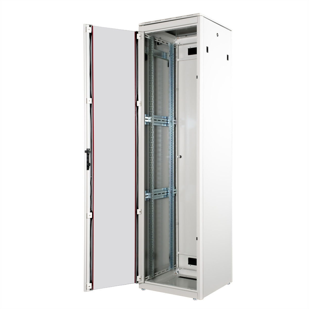 ROLINE Pro – 19" Netzwerkschrank 47U, IP20, abschliessbar, 600 × 600 × 2276 mm, lichtgrau, Stahl