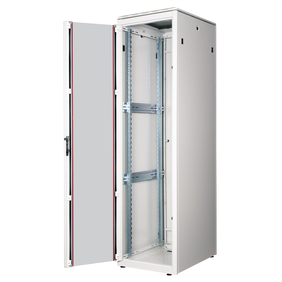 ROLINE Pro – 19" Netzwerkschrank 47U, IP20, abschliessbar, 600 × 800 × 2276 mm, lichtgrau, Stahl