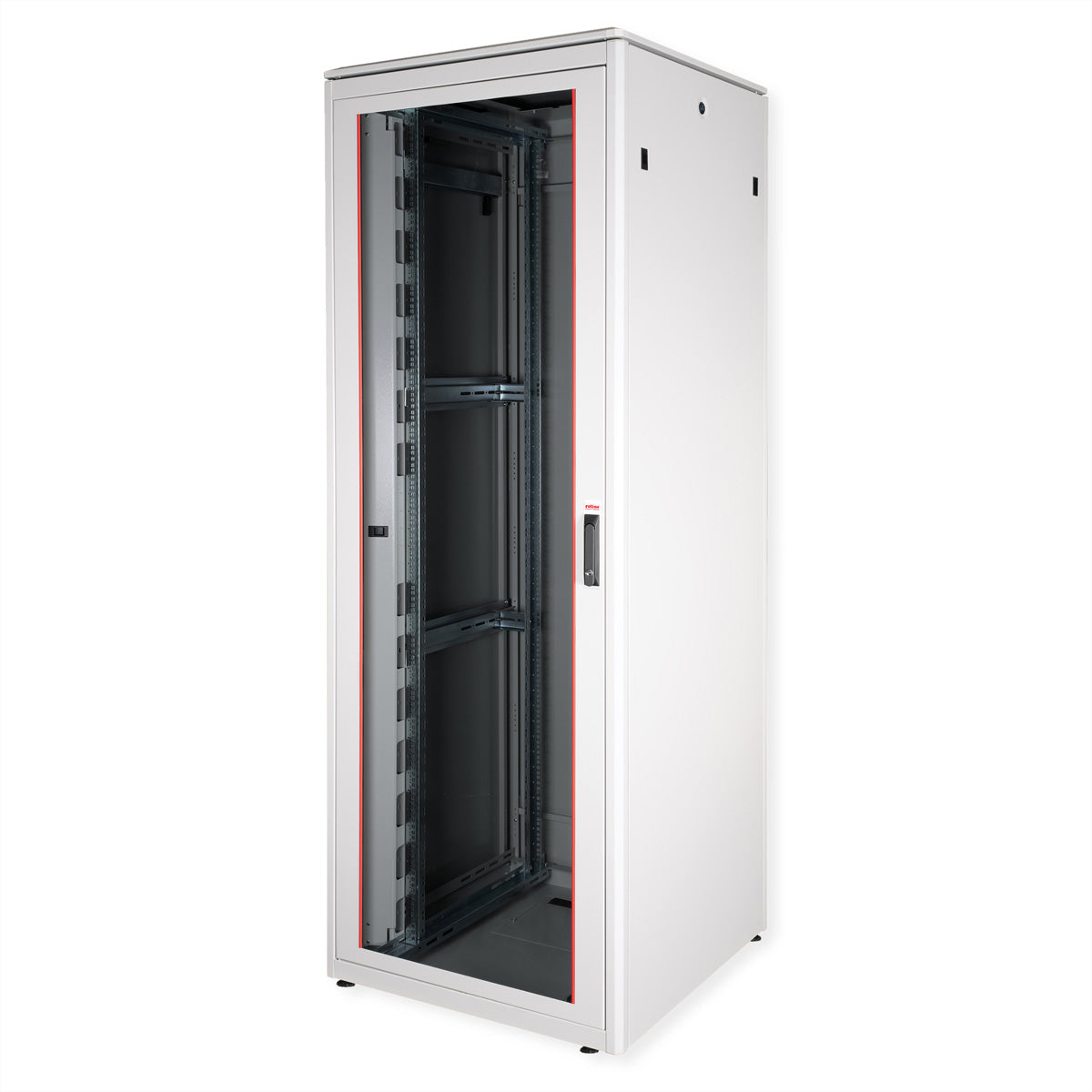 ROLINE Pro – 19" Netzwerkschrank 47U, IP20, abschliessbar, 800 × 800 × 2276 mm, lichtgrau, Stahl