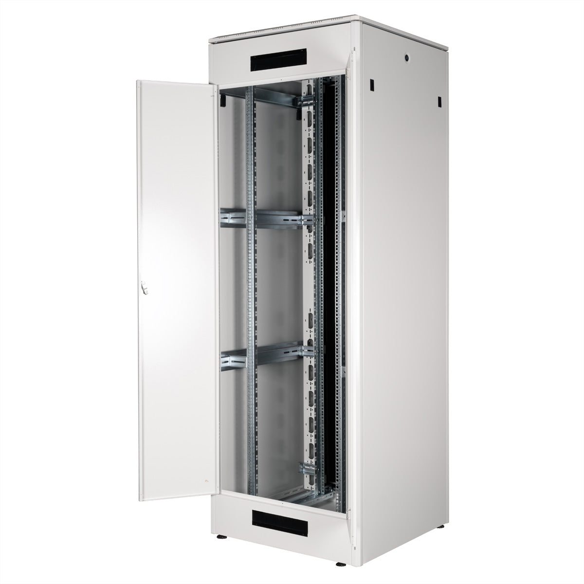 ROLINE Pro – 19" Netzwerkschrank 47U, IP20, abschliessbar, 800 × 800 × 2276 mm, lichtgrau, Stahl