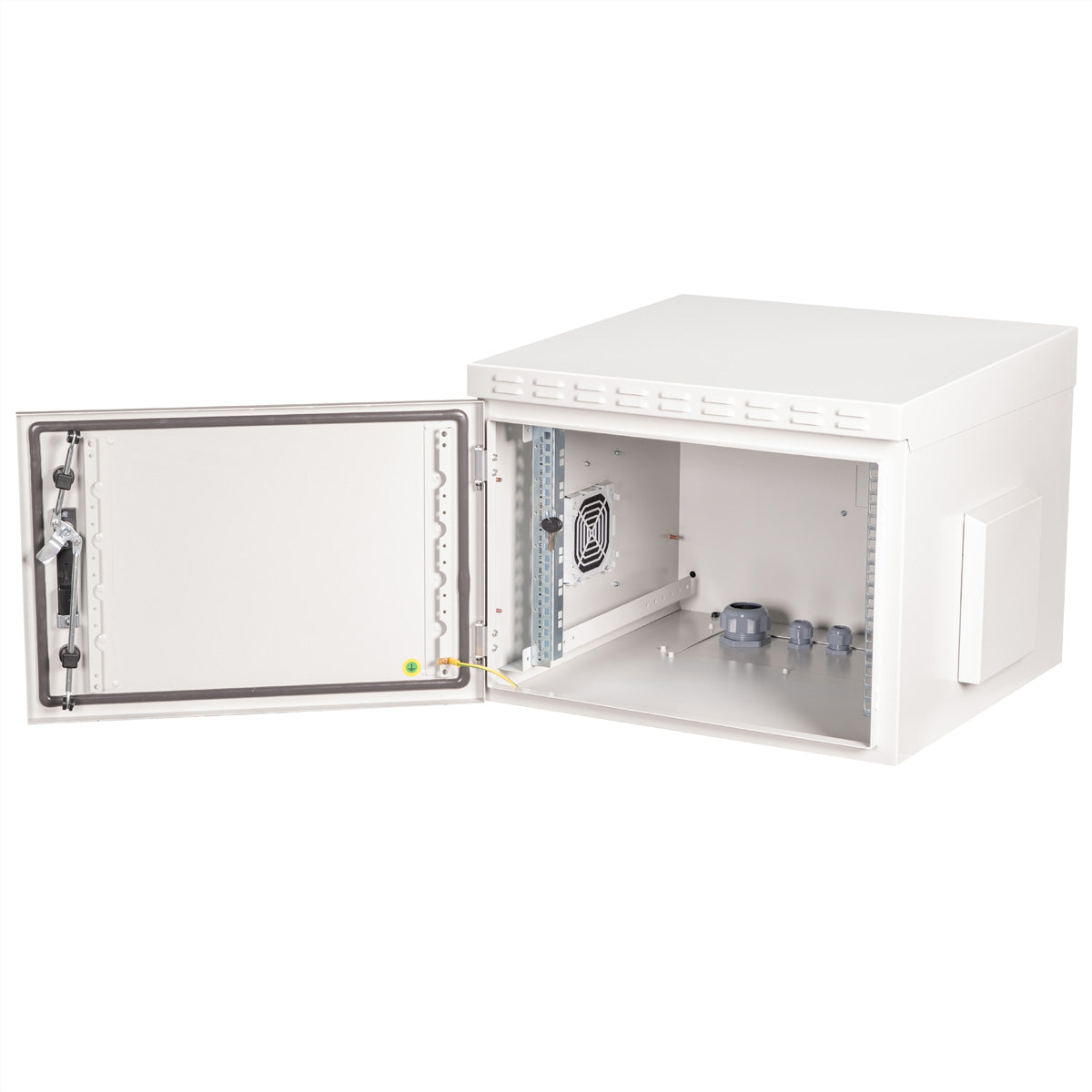 ROLINE Pro – 19" Wandverteiler 7U, IP55, abschliessbar, 600 × 600 × 510 mm, lichtgrau, Stahl