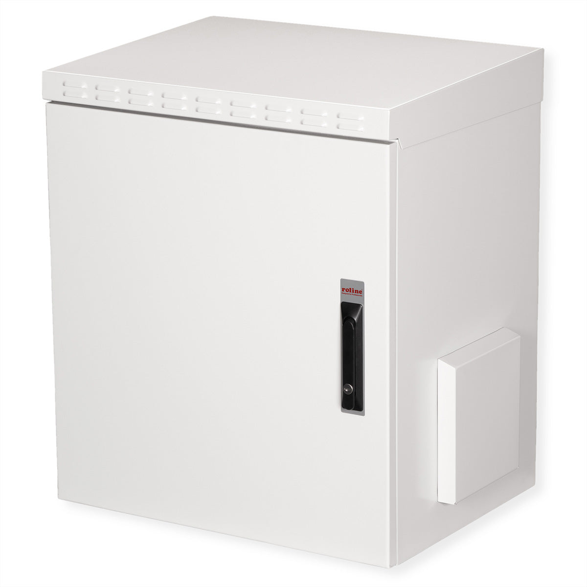 ROLINE Pro – 19" Wandverteiler 12U, IP55, abschliessbar, 600 × 450 × 713 mm, lichtgrau, Stahl