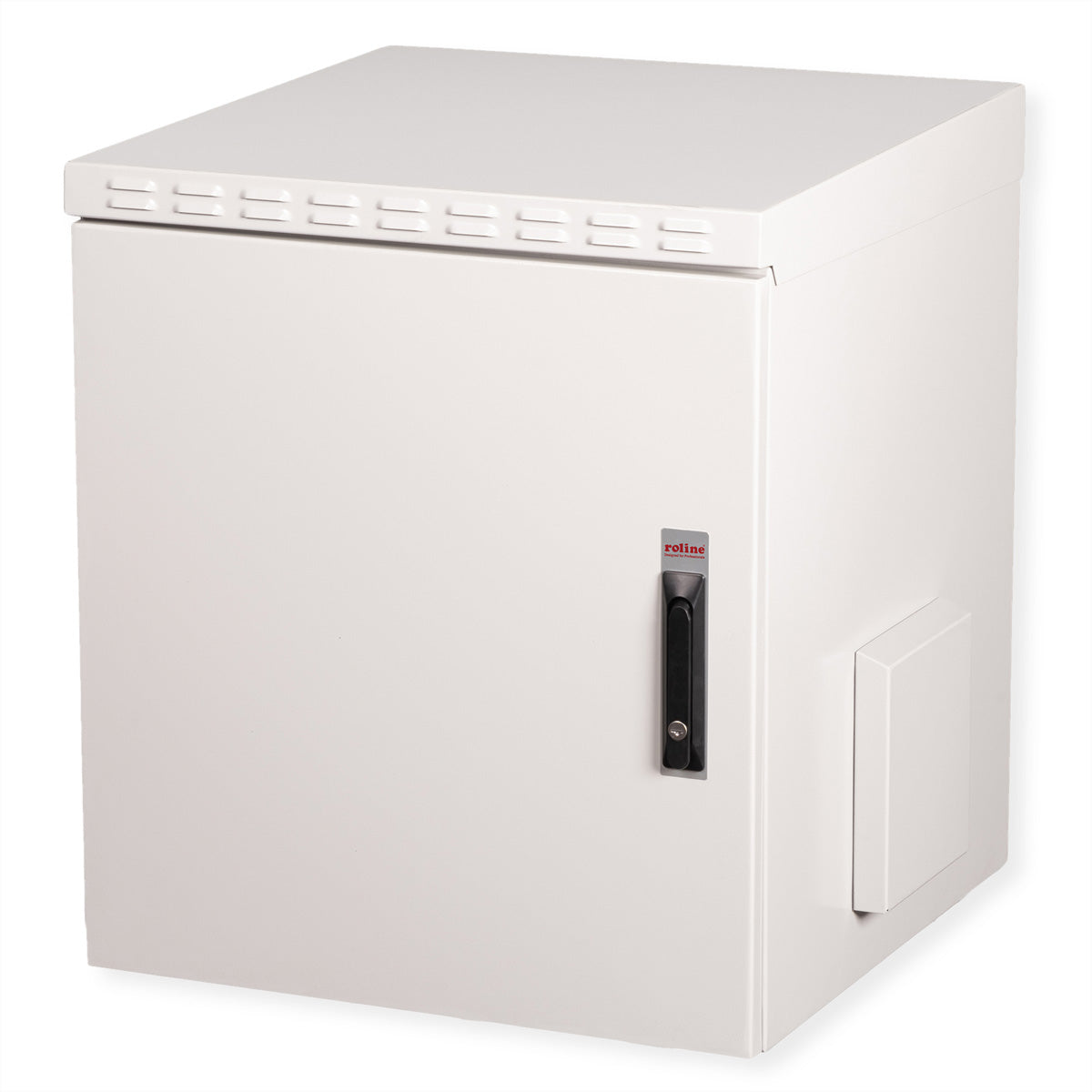 ROLINE Pro – 19" Wandverteiler 12U, IP55, abschliessbar, 600 × 600 × 713 mm, lichtgrau, Stahl