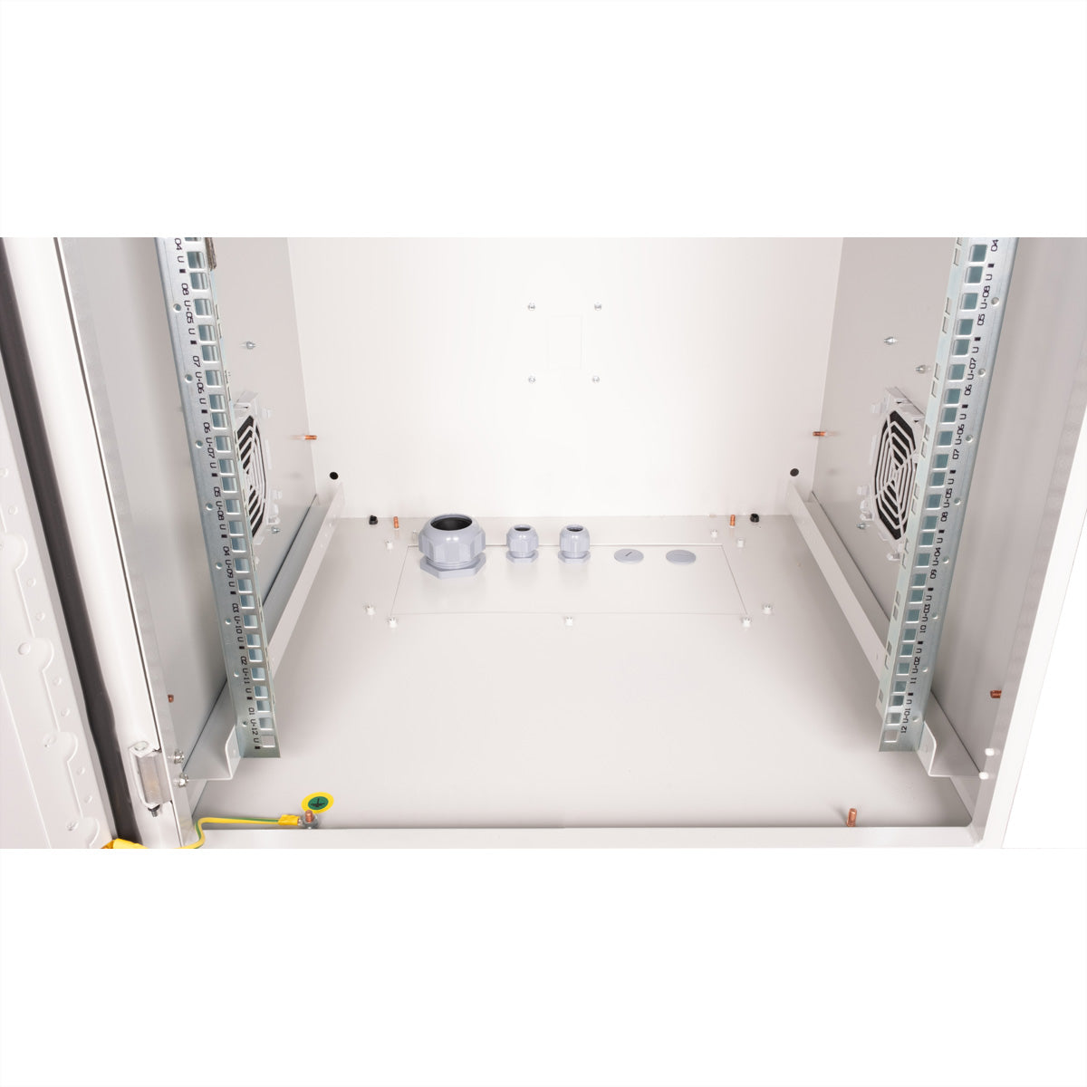 ROLINE Pro – 19" Wandverteiler 12U, IP55, abschliessbar, 600 × 600 × 713 mm, lichtgrau, Stahl