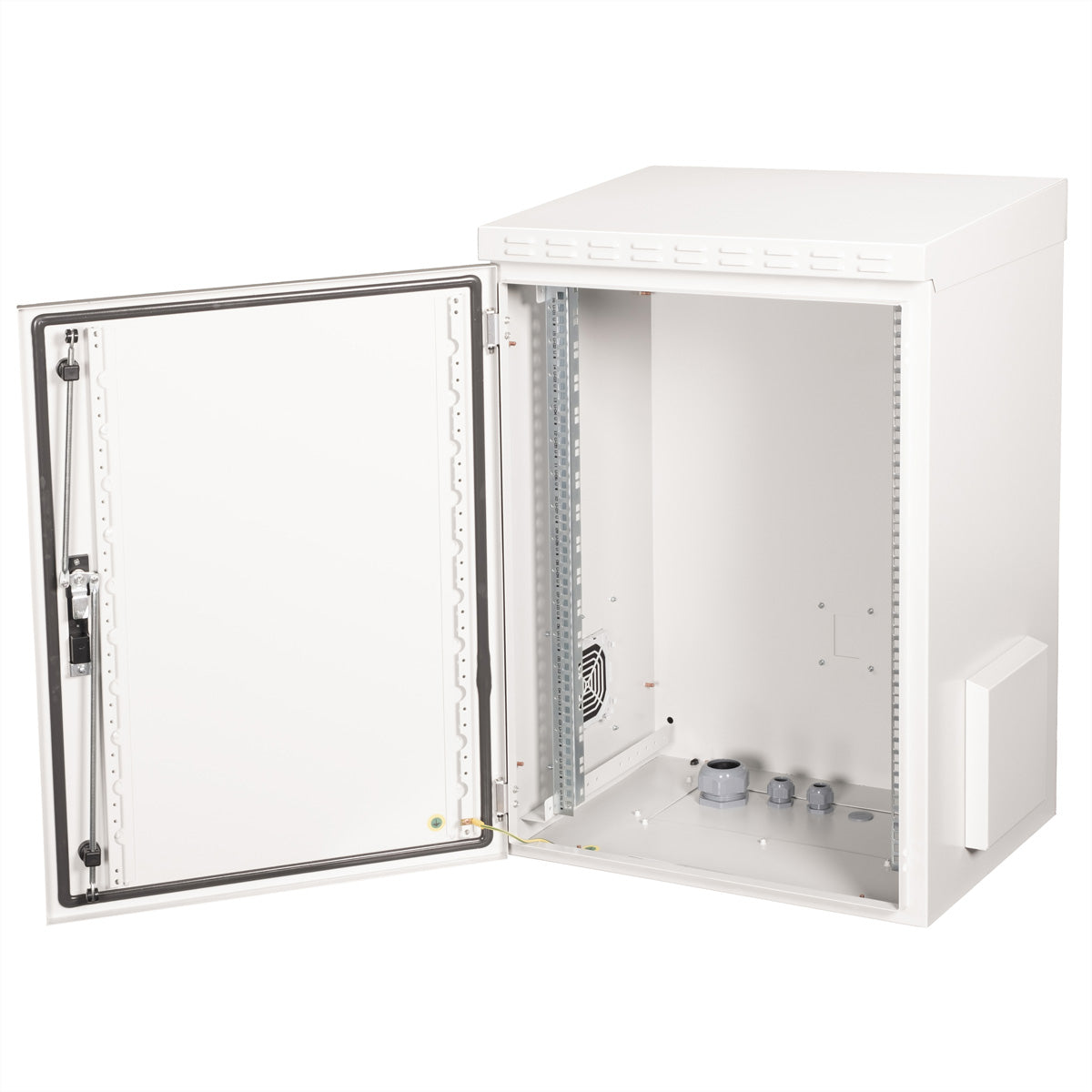ROLINE 19" Wandverteiler 16U, IP55, abschliessbar, 600 × 450 × 891 mm, lichtgrau, Stahl