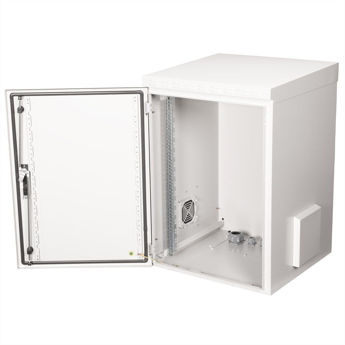 ROLINE Pro – 19" Wandverteiler 16U, IP55, abschliessbar, 600 × 600 × 891 mm, lichtgrau, Stahl