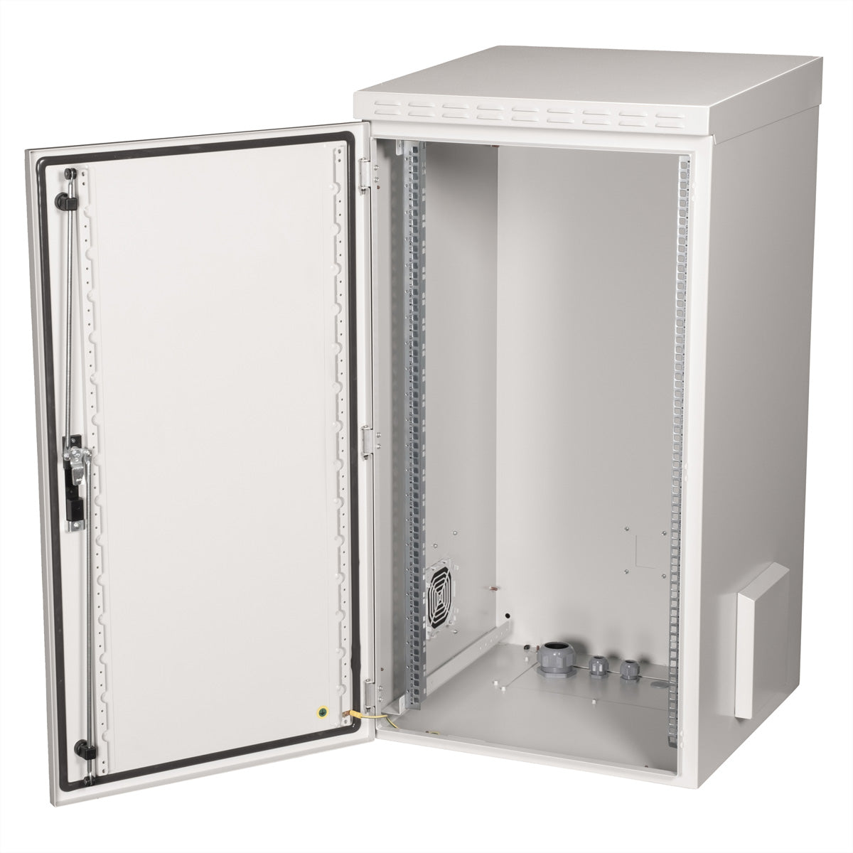 ROLINE Pro – 19" Wandverteiler 22U, IP55, abschliessbar, 600 × 600 × 1157 mm, lichtgrau, Stahl