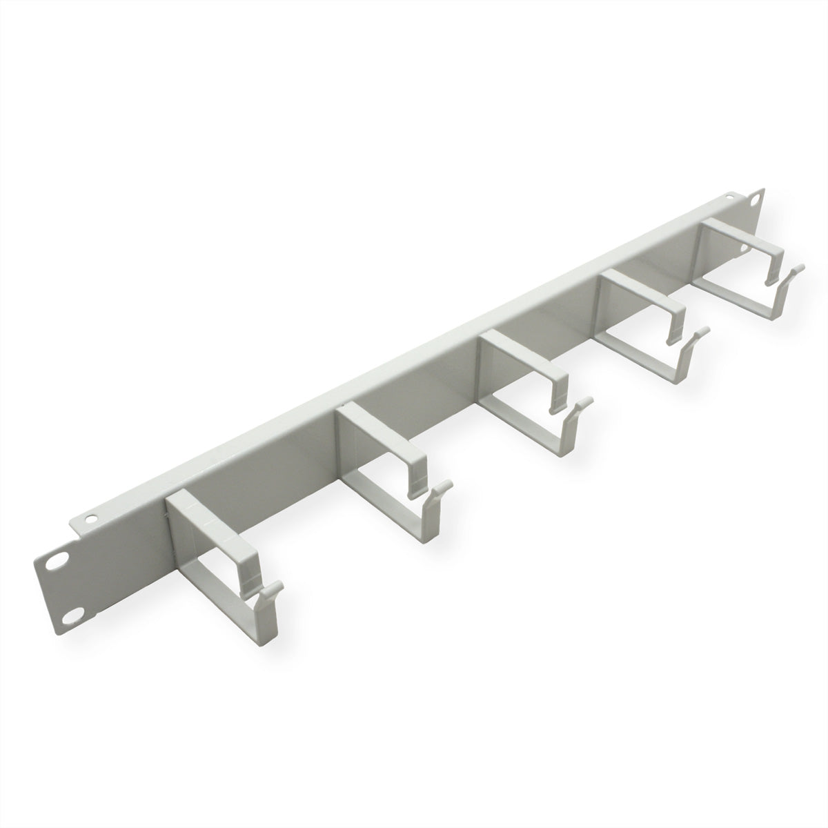 ROLINE 19" Kabelmanager – 1U – 480 × 44 × 80 mm – Stahl – Lichtgrau