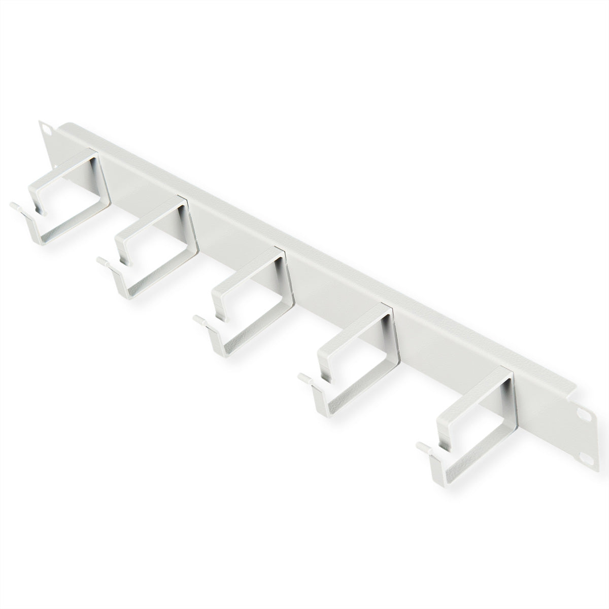 ROLINE 19" Kabelmanager – 1U – 480 × 44 × 80 mm – Stahl – Lichtgrau