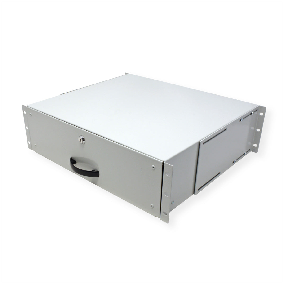 ROLINE Tastatureinschub, 19", 3U, abschliessbar, 485 × 400 × 130 mm, lichtgrau, Stahl