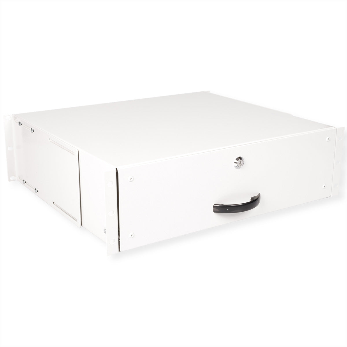ROLINE Tastatureinschub, 19", 3U, abschliessbar, 485 × 400 × 130 mm, lichtgrau, Stahl