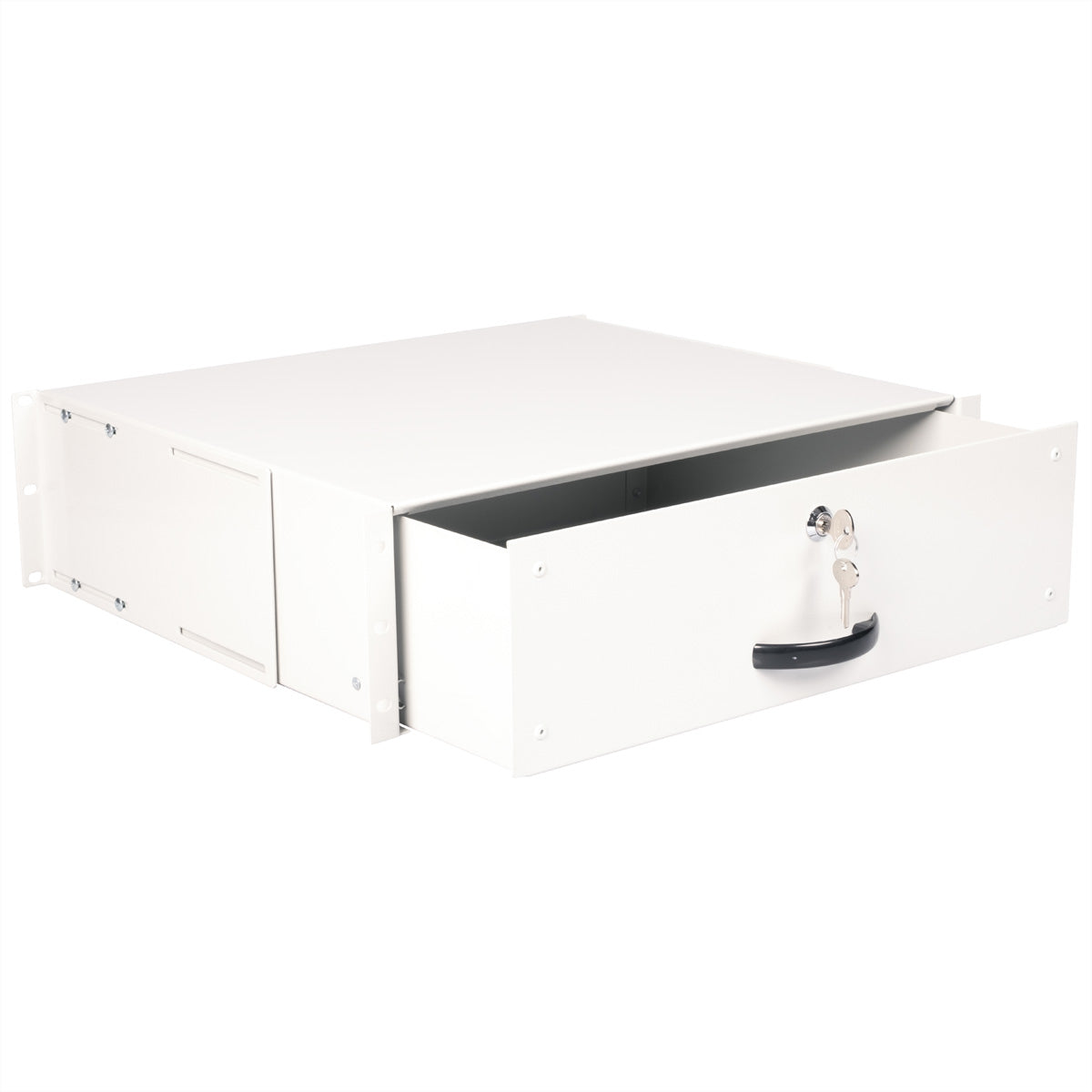 ROLINE Tastatureinschub, 19", 3U, abschliessbar, 485 × 400 × 130 mm, lichtgrau, Stahl
