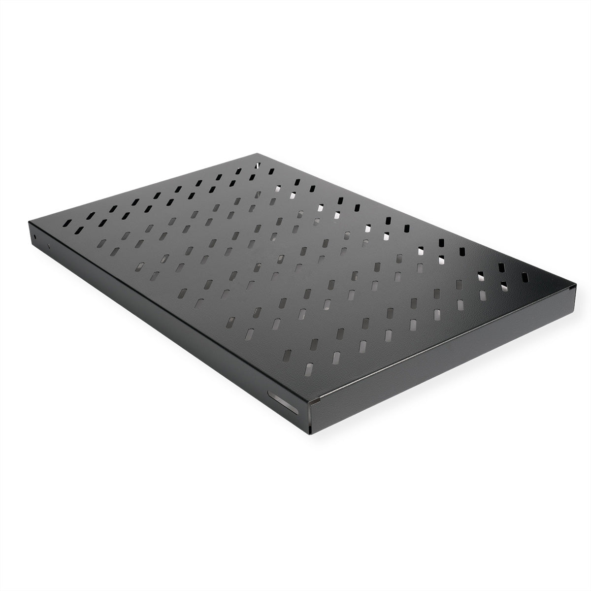 ROLINE Rack-Regalboden 19" – Festeinbau – 1U – 485 × 700 × 44 mm – 50 kg – Schwarz – Stahl