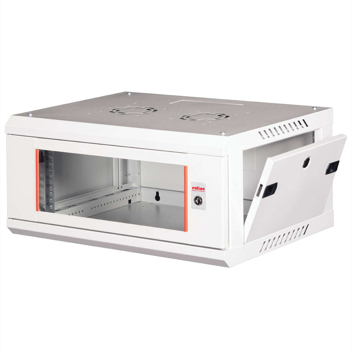 ROLINE Basic Plus – 19" Wandverteiler 4U, IP20, abschliessbar, 600 × 450 × 290 mm, lichtgrau, Stahl