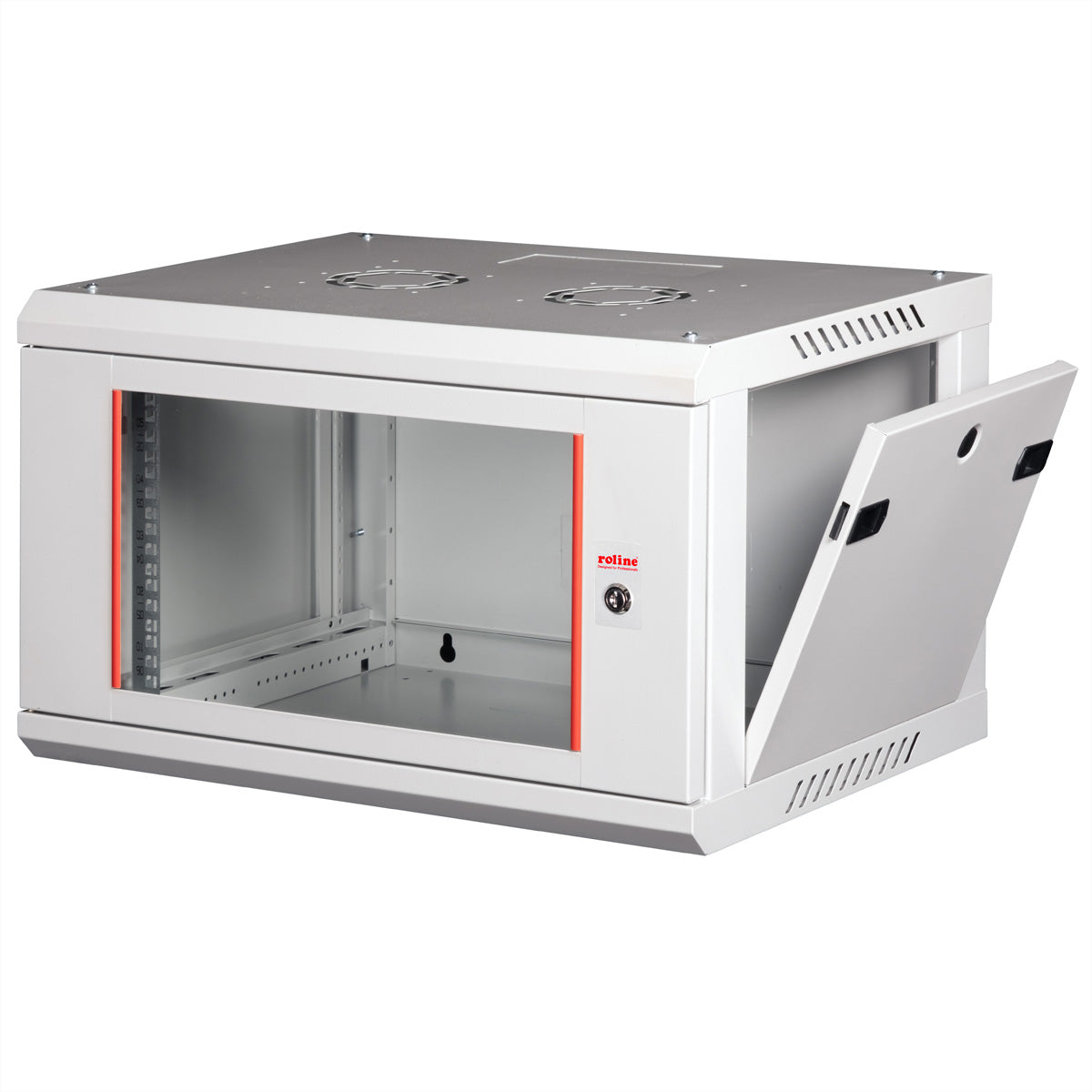 ROLINE Basic Plus – 19" Wandverteiler 6U, IP20, abschliessbar, 600 × 450 × 379 mm, lichtgrau, Stahl
