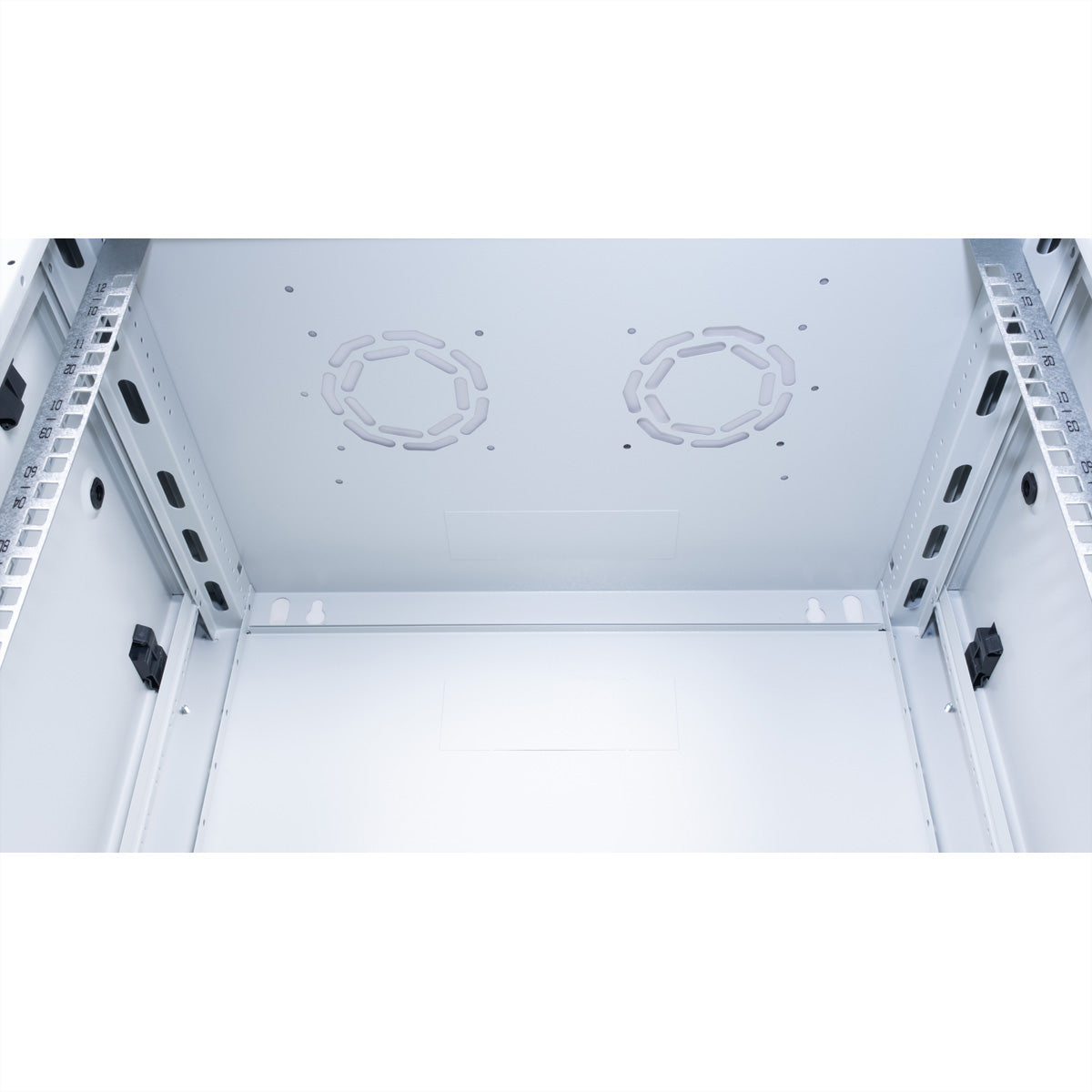 ROLINE Basic Plus – 19" Wandverteiler 12U, IP20, abschliessbar, 600 × 450 × 645 mm, lichtgrau, Stahl