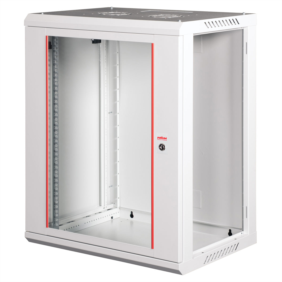 ROLINE Basic Plus – 19" Wandverteiler 15U, IP20, abschliessbar, 600 × 450 × 779 mm, lichtgrau, Stahl