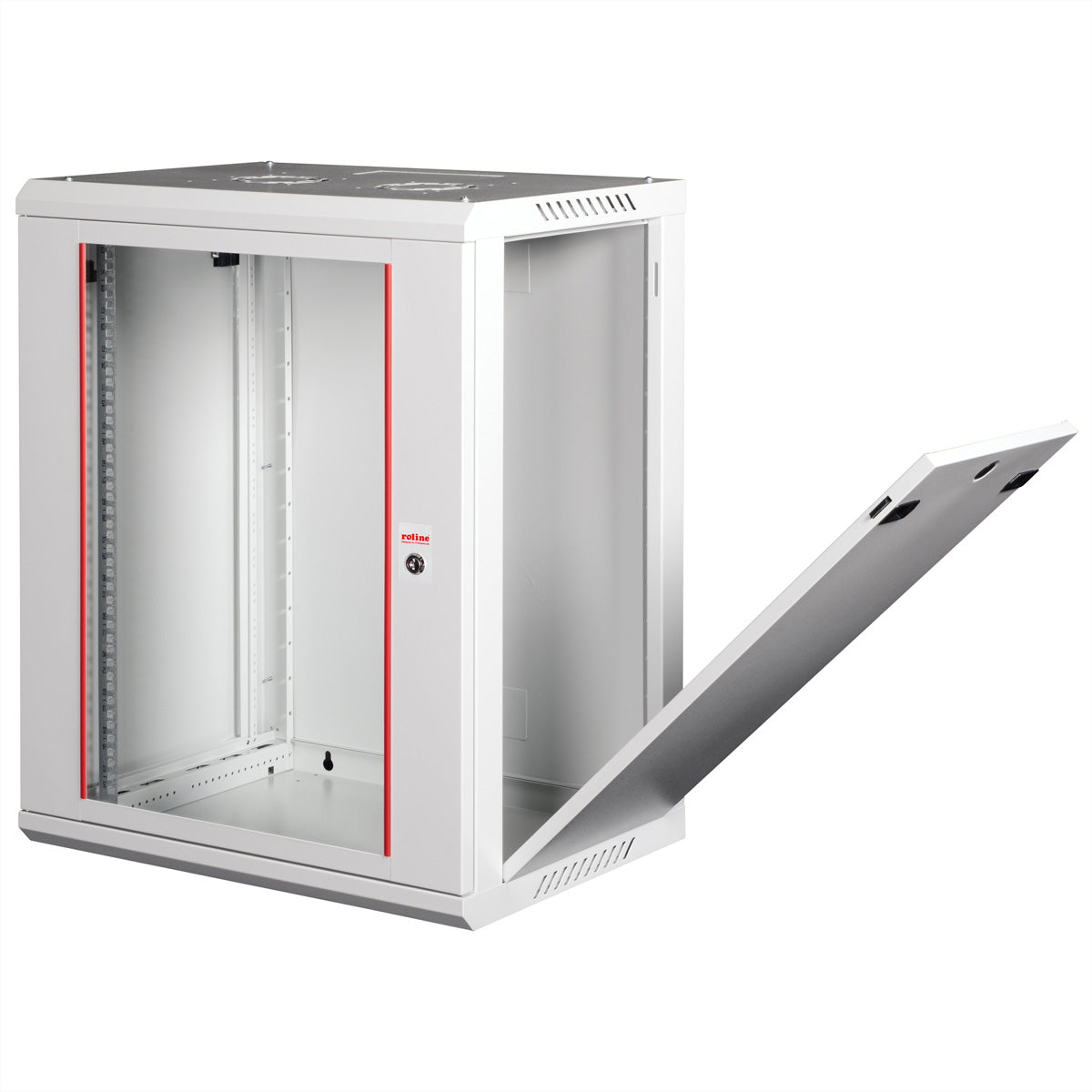 ROLINE Basic Plus – 19" Wandverteiler 15U, IP20, abschliessbar, 600 × 450 × 779 mm, lichtgrau, Stahl