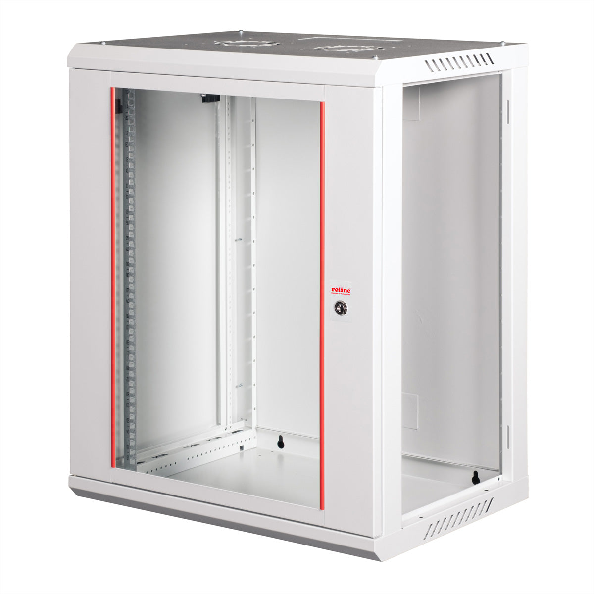 ROLINE Basic Plus – 19" Wandverteiler 18U, IP20, abschliessbar, 600 × 450 × 912 mm, lichtgrau, Stahl