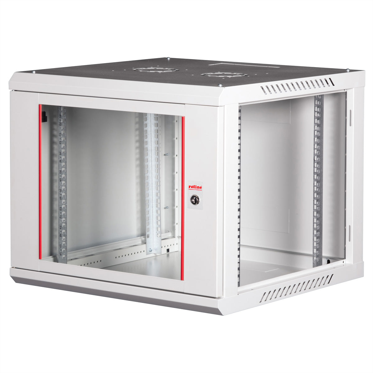 ROLINE Basic Plus – 19" Wandverteiler 9U, IP20, abschliessbar, 600 × 600 × 512 mm, lichtgrau