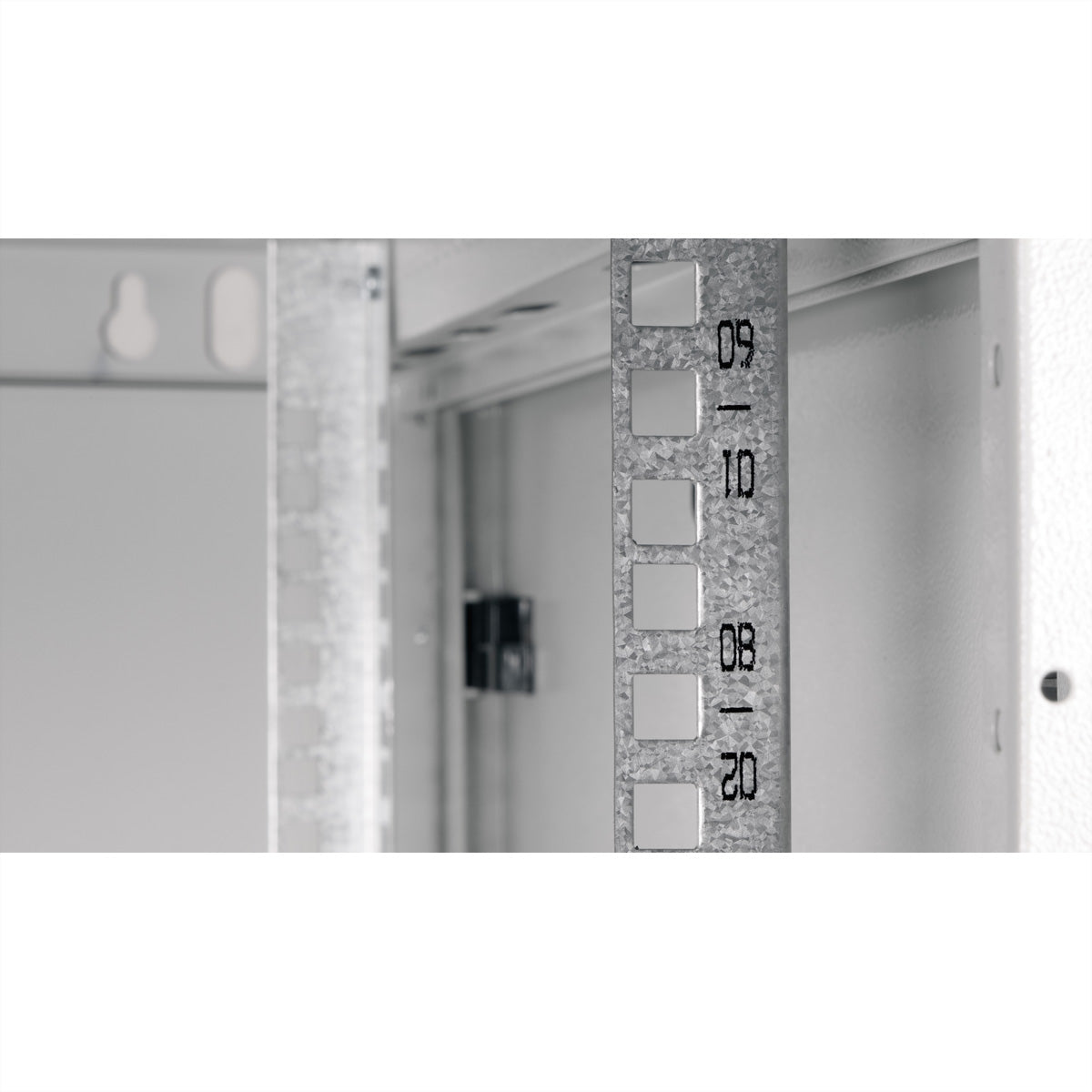 ROLINE Basic Plus – 19" Wandverteiler 9U, IP20, abschliessbar, 600 × 600 × 512 mm, lichtgrau