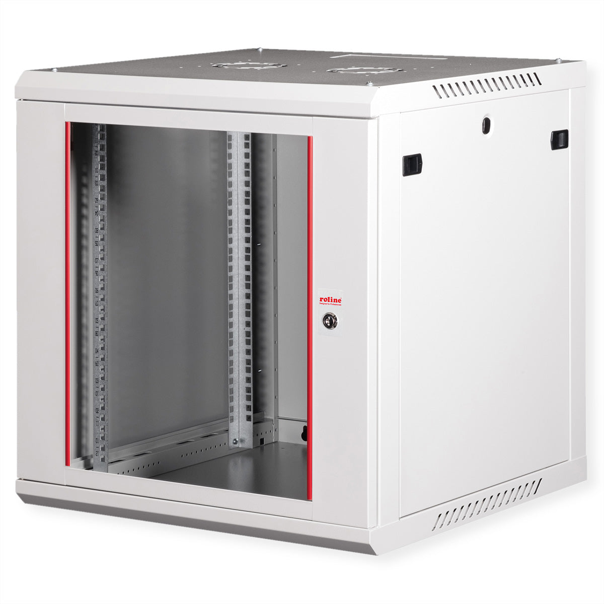 ROLINE Basic Plus – 19" Wandverteiler 12U, IP20, abschliessbar, 600 × 600 × 645 mm, lichtgrau, Stahl