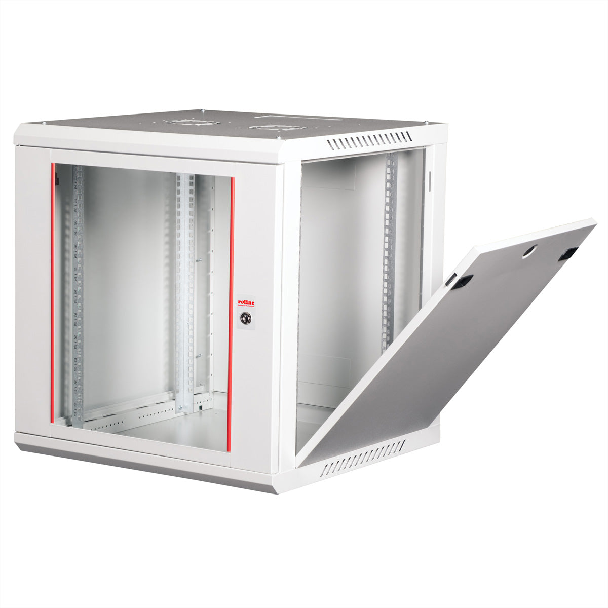 ROLINE Basic Plus – 19" Wandverteiler 12U, IP20, abschliessbar, 600 × 600 × 645 mm, lichtgrau, Stahl