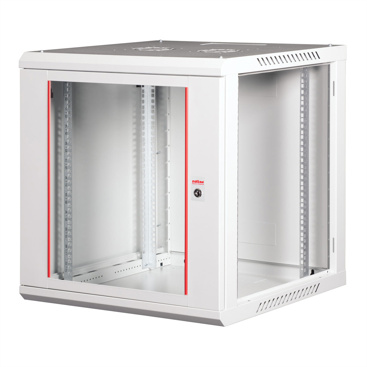 ROLINE Basic Plus – 19" Wandverteiler 12U, IP20, abschliessbar, 600 × 600 × 645 mm, lichtgrau, Stahl