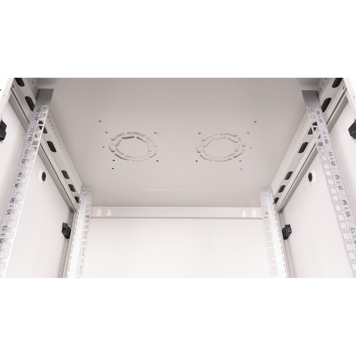 ROLINE Basic Plus – 19" Wandverteiler 12U, IP20, abschliessbar, 600 × 600 × 645 mm, lichtgrau, Stahl