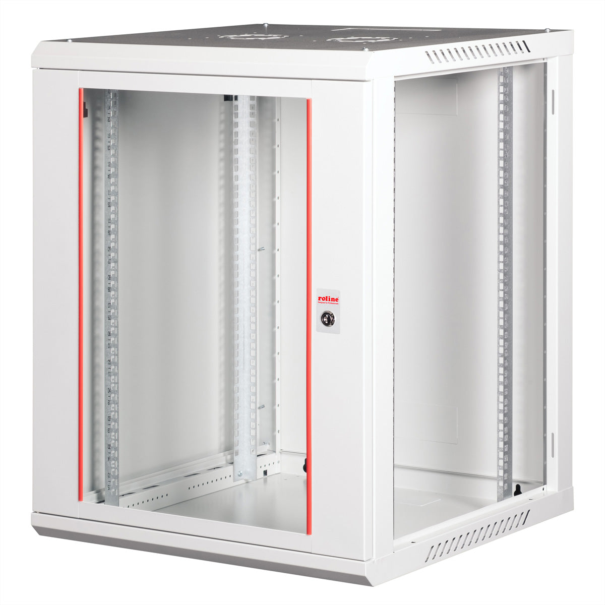 ROLINE Basic Plus – 19" Wandverteiler 15U, IP20, abschliessbar, 600 × 600 × 779 mm, lichtgrau, Stahl